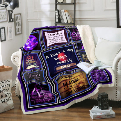 A Book HM230801TT Sherpa Fleece Blanket