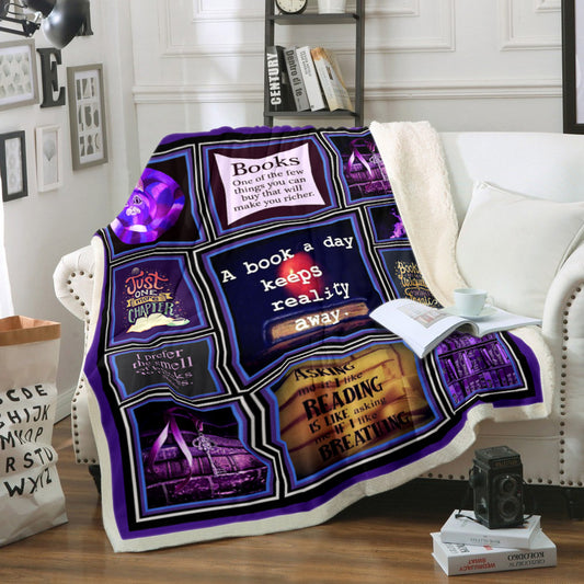 A Book HM230801TT Sherpa Fleece Blanket