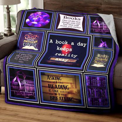 A Book HM230801TT Sherpa Fleece Blanket