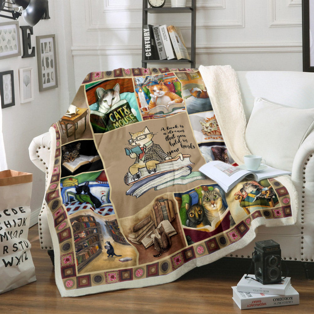 A Book HM230802TT Sherpa Fleece Blanket