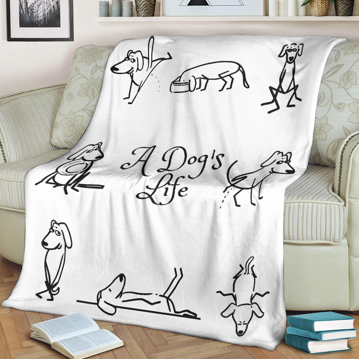 A DOG LIFE CLA21100105F Sherpa Fleece Blanket