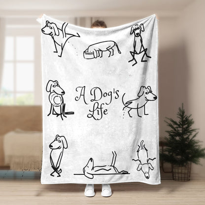 A DOG LIFE CLA21100105F Sherpa Fleece Blanket