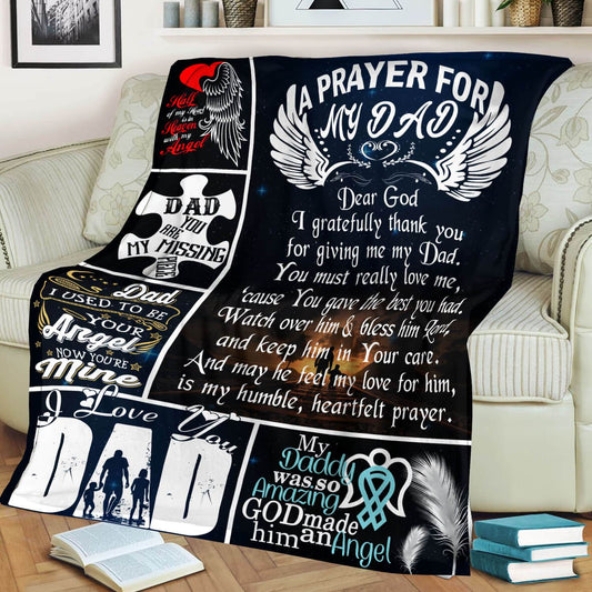 A Prayer For My Dad CLM3110014S Sherpa Fleece Blanket
