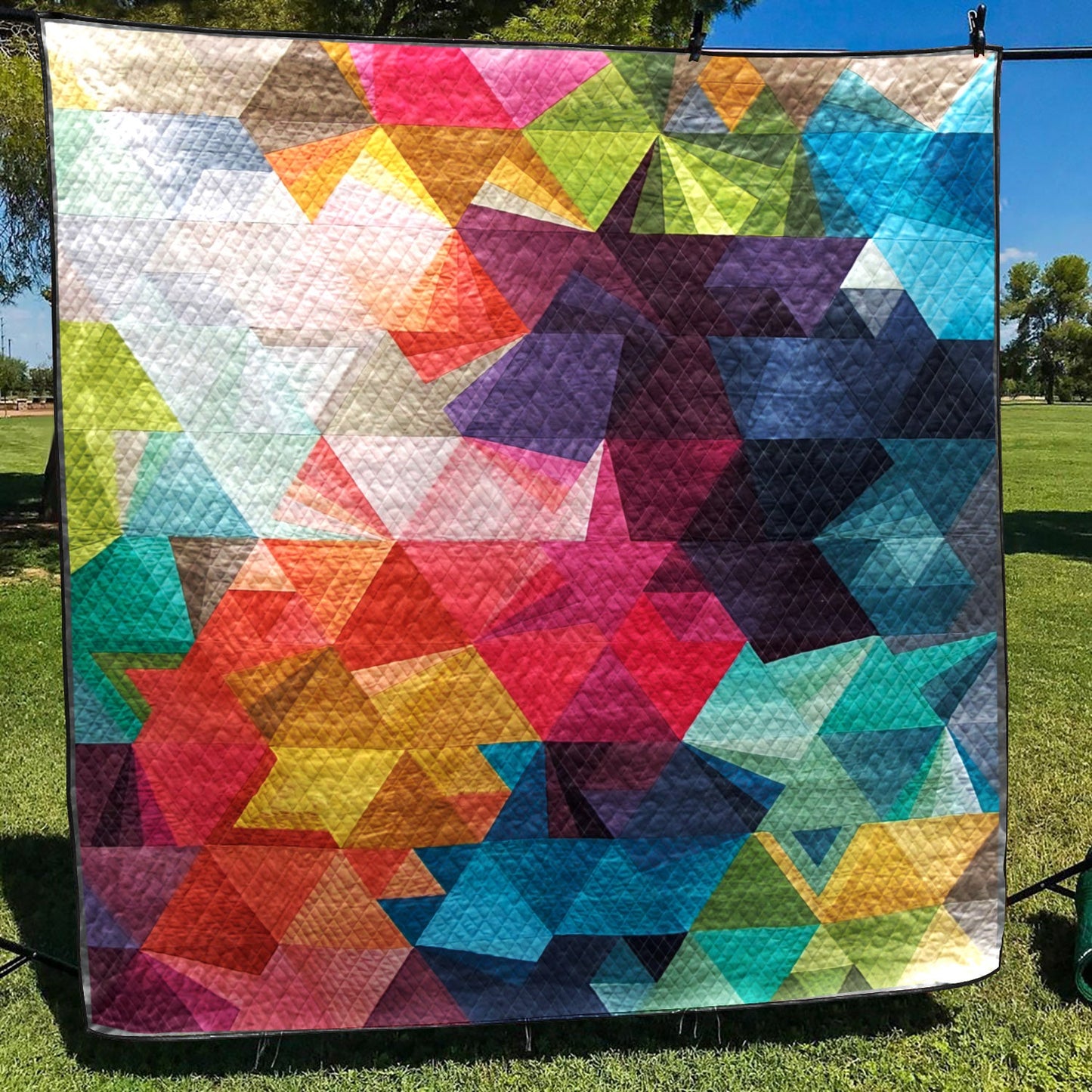 Abstract CLA1410029Q Quilt Blanket