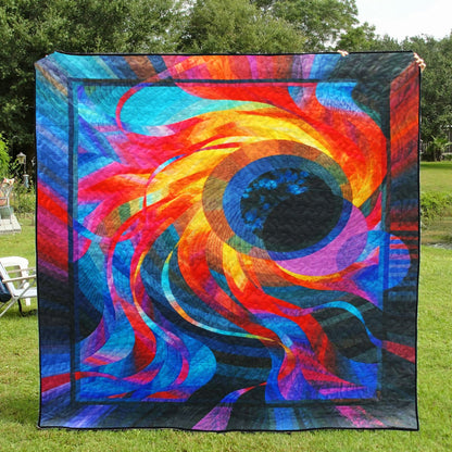 Abstract Sunflower CLA0710003Q Quilt Blanket