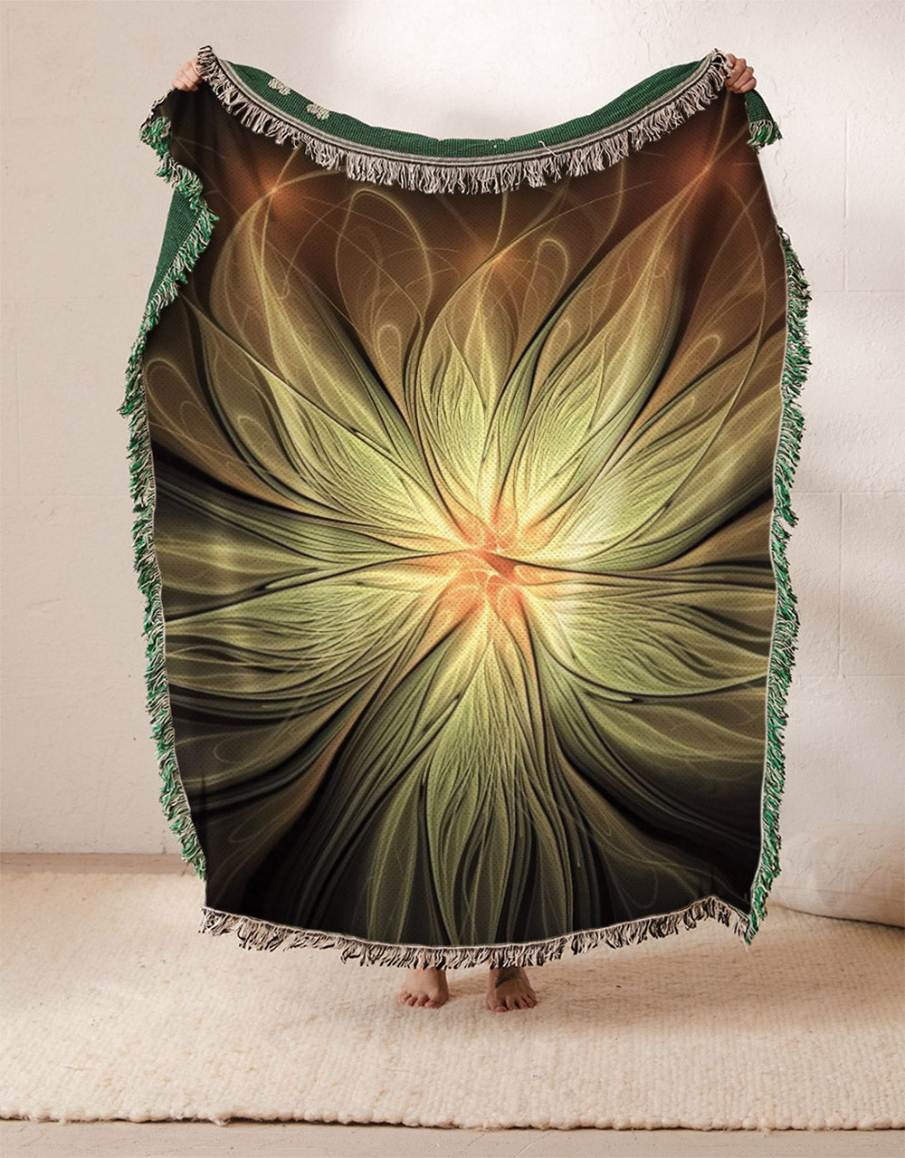 Abstract Flower DD2210002S Throw Blankets For Sofa