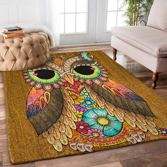 Abstract Green Eye Owl HN0611003R Rug
