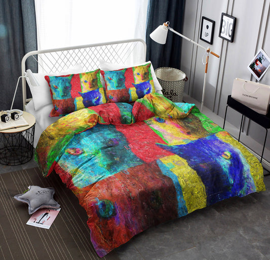 Abstract Rainbow Cat CL100801MD Bedding Sets