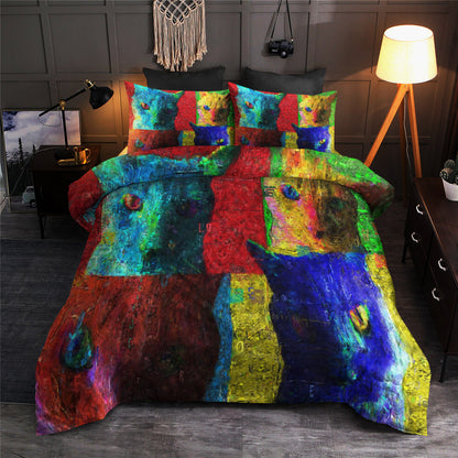 Abstract Rainbow Cat CL100801MD Bedding Sets