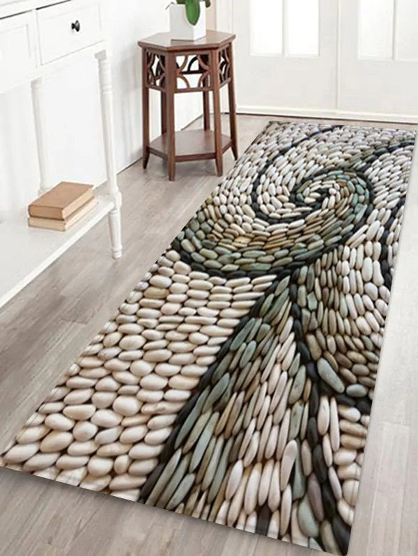Abstract Rotating Pebbles CLH041003RU Runner Rug