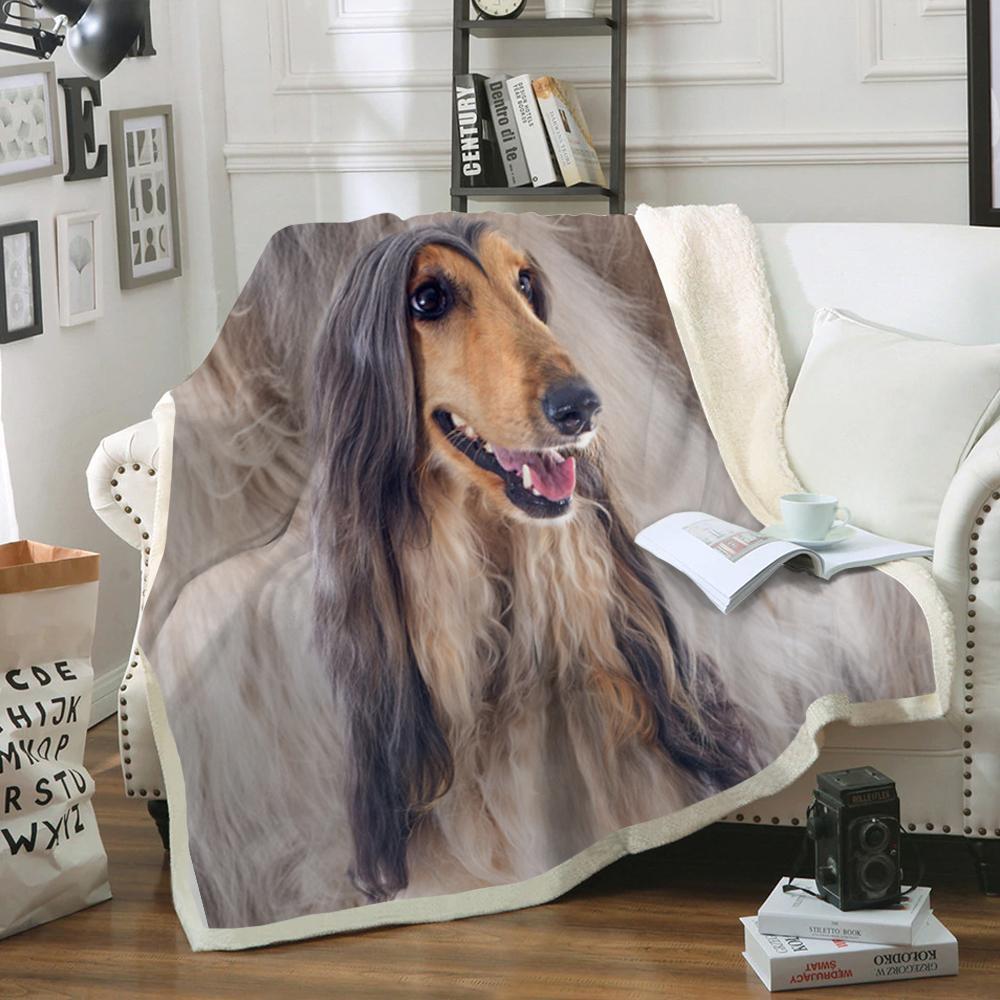 Afghan Hound CLM3110016S Sherpa Fleece Blanket