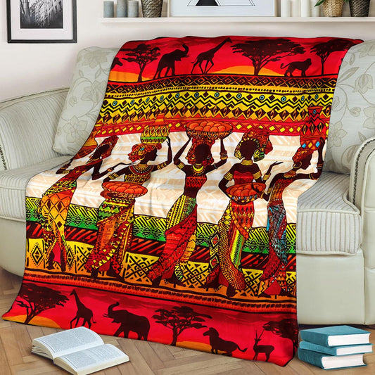 Africa DD230801F Sherpa Fleece Blanket