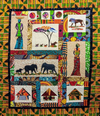 African CLA1210003Q Quilt Blanket