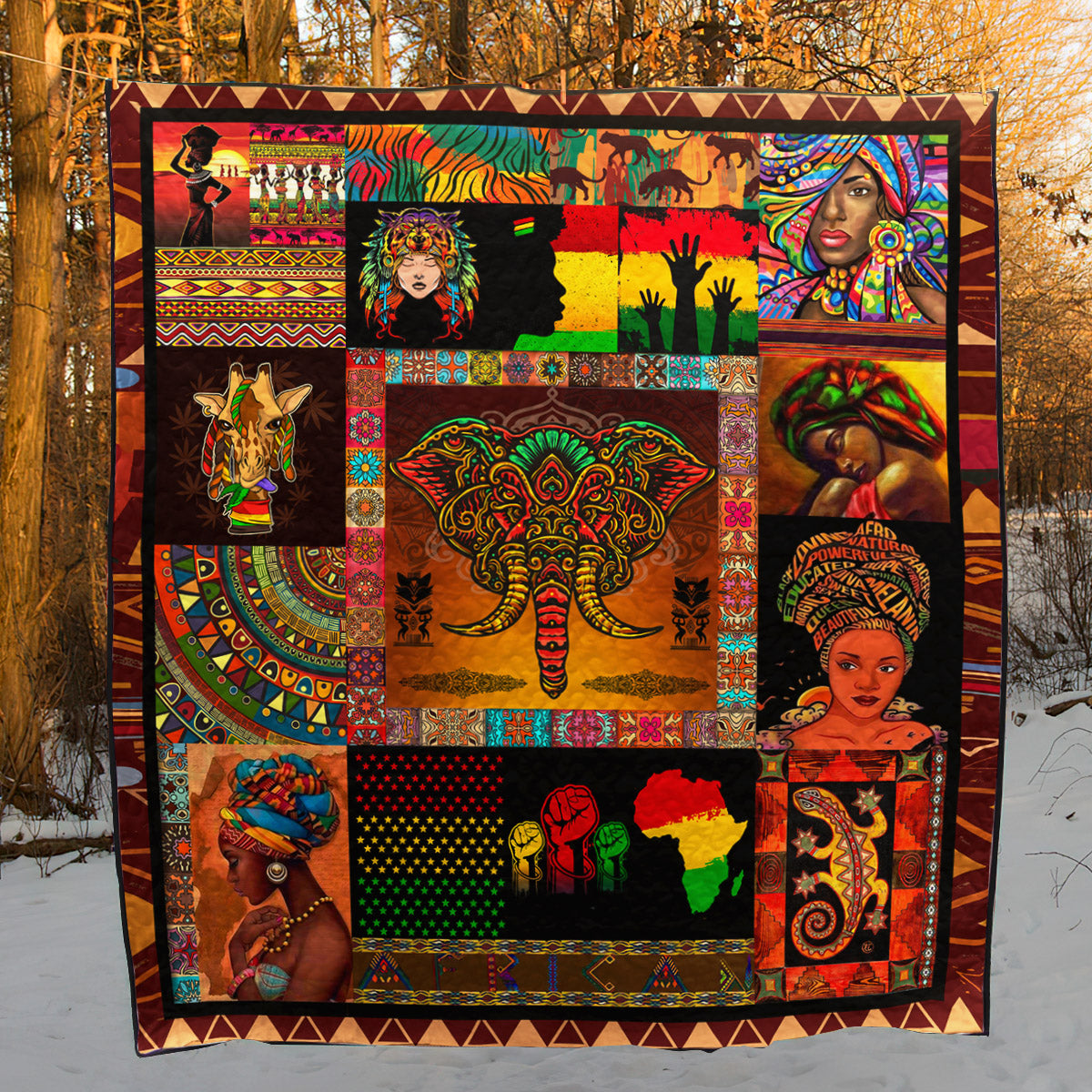 African Culture ND221001 Quilt Blanket