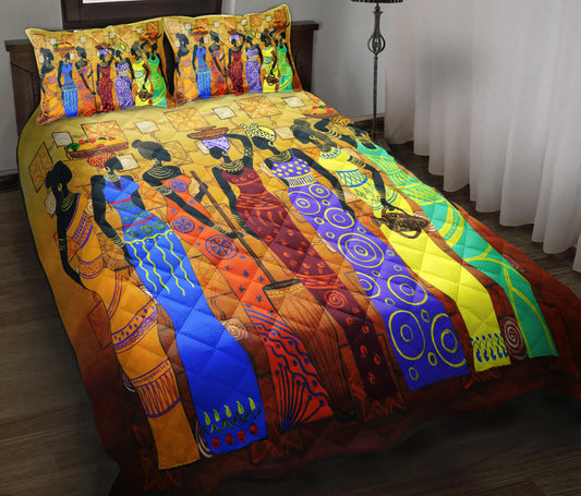 African Ladies Quilt Bedding Set ND210901