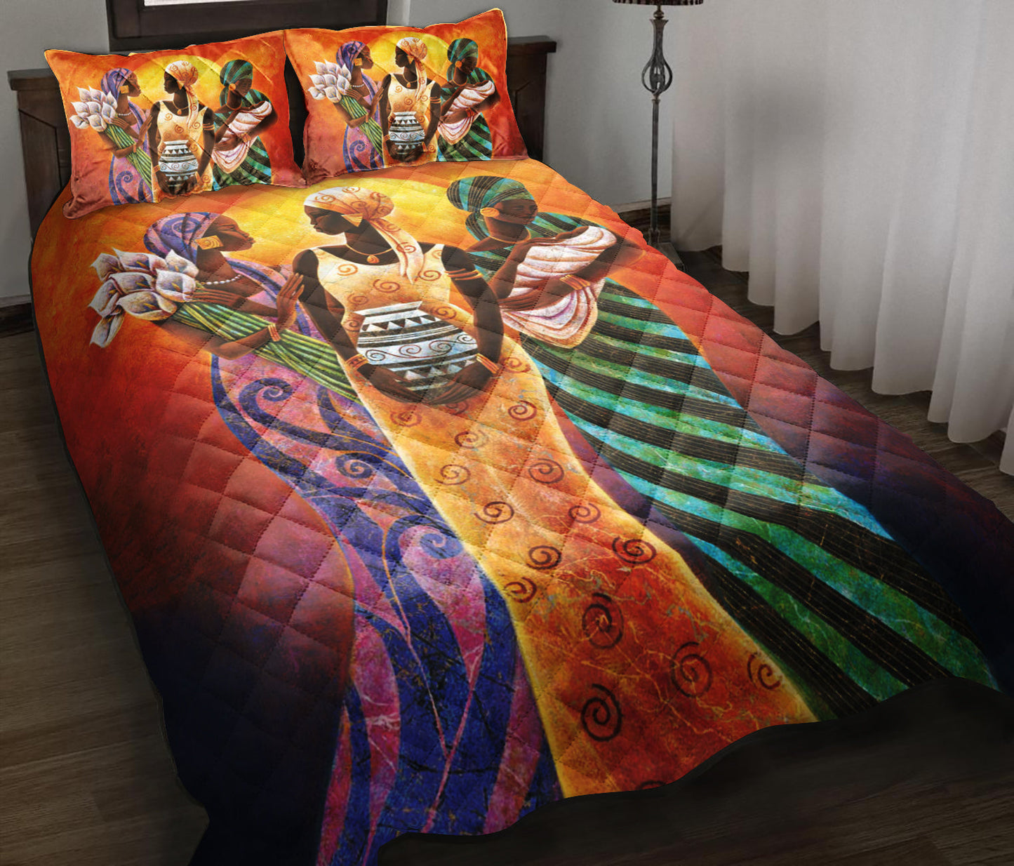 African Women Quilt Bedding Set ND200901