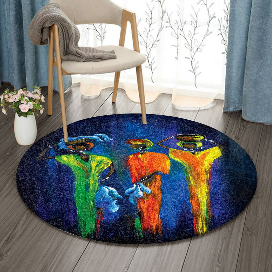 African Women VD1610006RR Round Area Rug