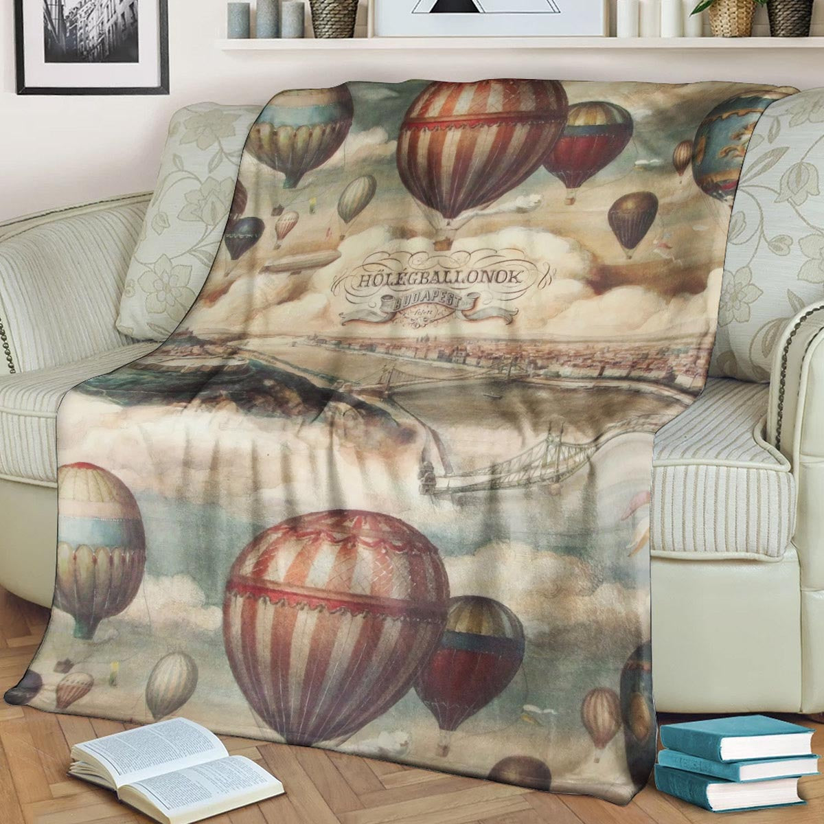 Air Balloon DD260802F Sherpa Fleece Blanket