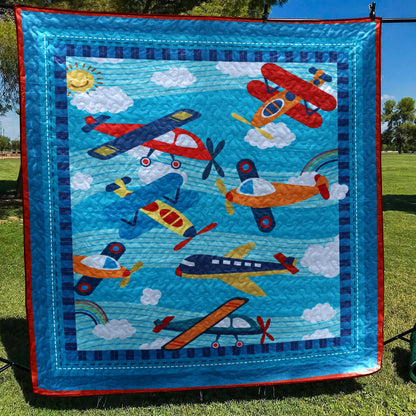 Airplane CLA1410043Q Quilt Blanket