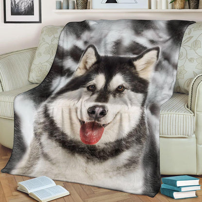 Alaska Malamute CLM140801 Sherpa Fleece Blanket