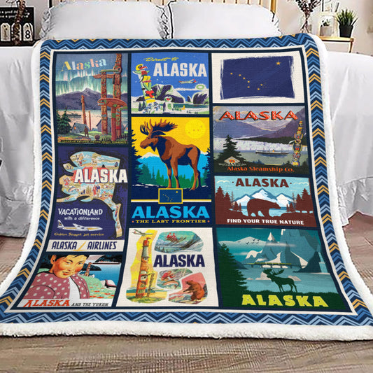 Alaska YH3010925F Sherpa Fleece Blanket