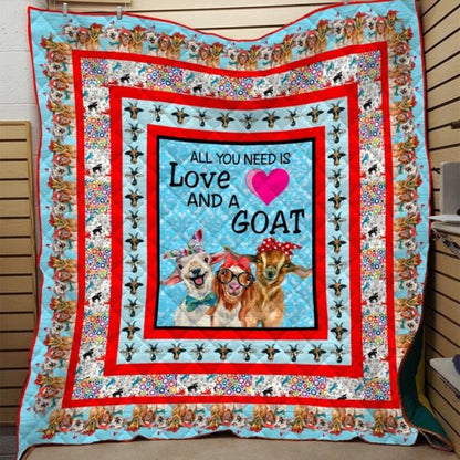 All You Need Is Love And A Goat CLH1611050Q Quilt Blanket