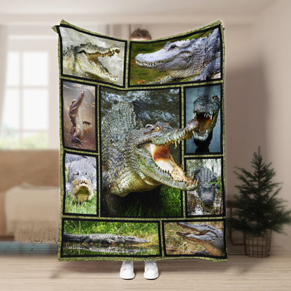 Alligator CLA21100889F Sherpa Fleece Blanket