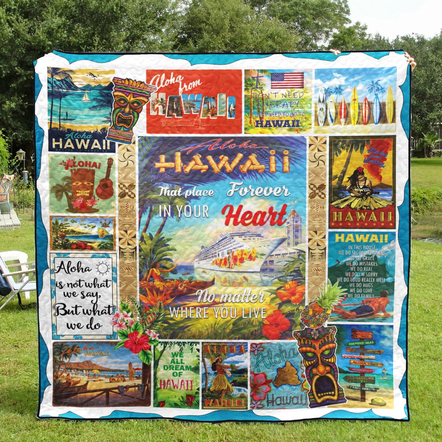 Hawaii CLM0611375 Quilt Blanket