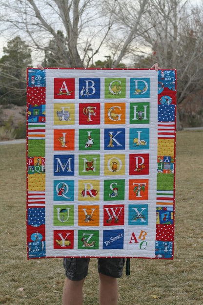 Alphabet CLP0611009Q Quilt Blanket