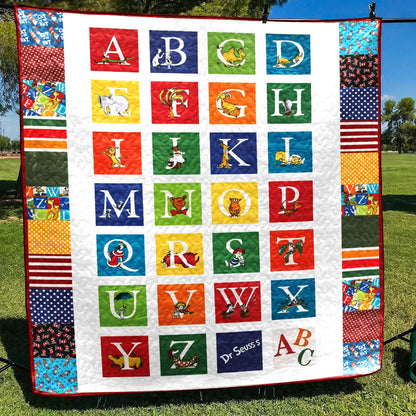 Alphabet CLP0611009Q Quilt Blanket