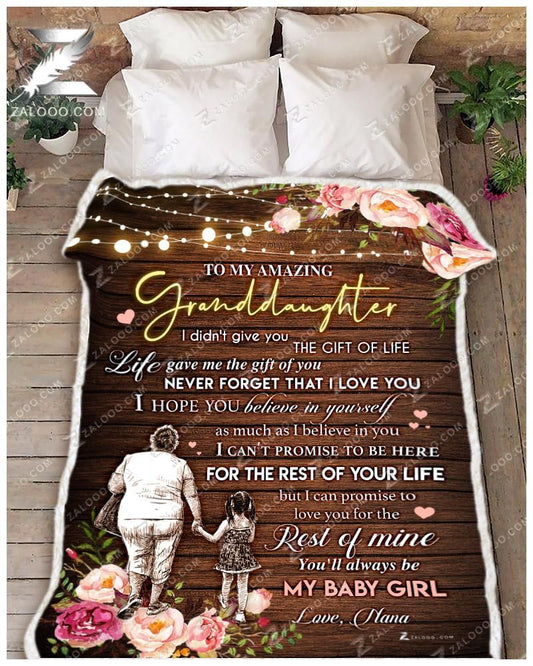 Amazing Granddaughter Nana CL25110010MDF Sherpa Fleece Blanket