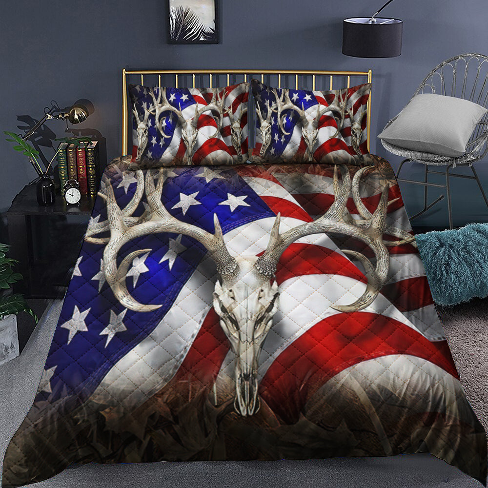 America Flag Hunting Quilt Bedding Set TL160904