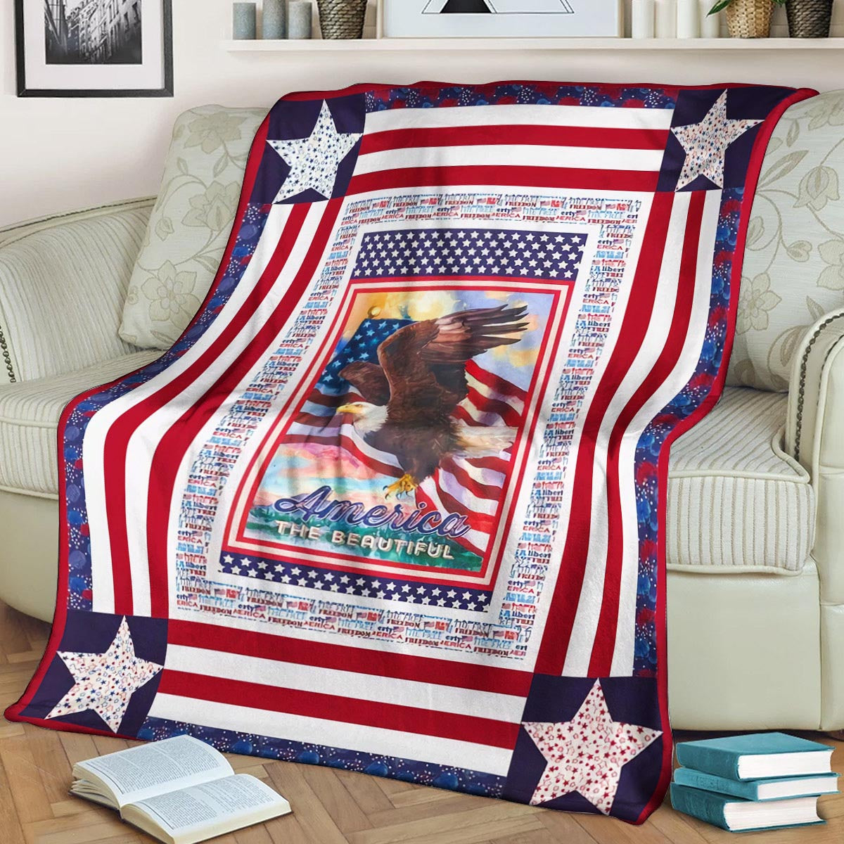 America Eagle BL260803F Sherpa Fleece Blanket