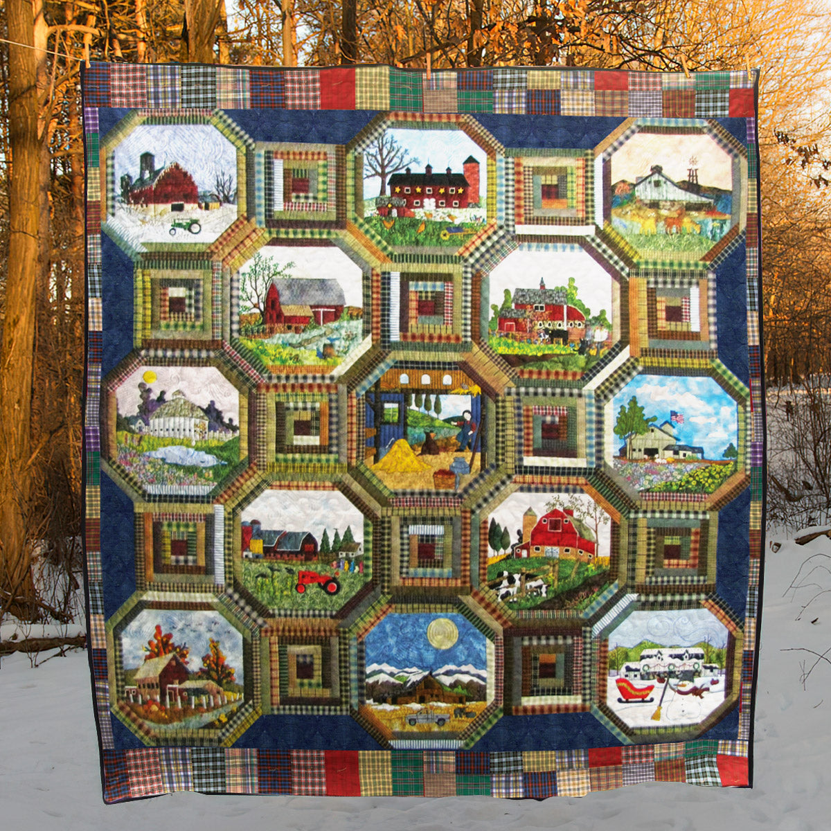 American Barn CLM2511022 Quilt Blanket