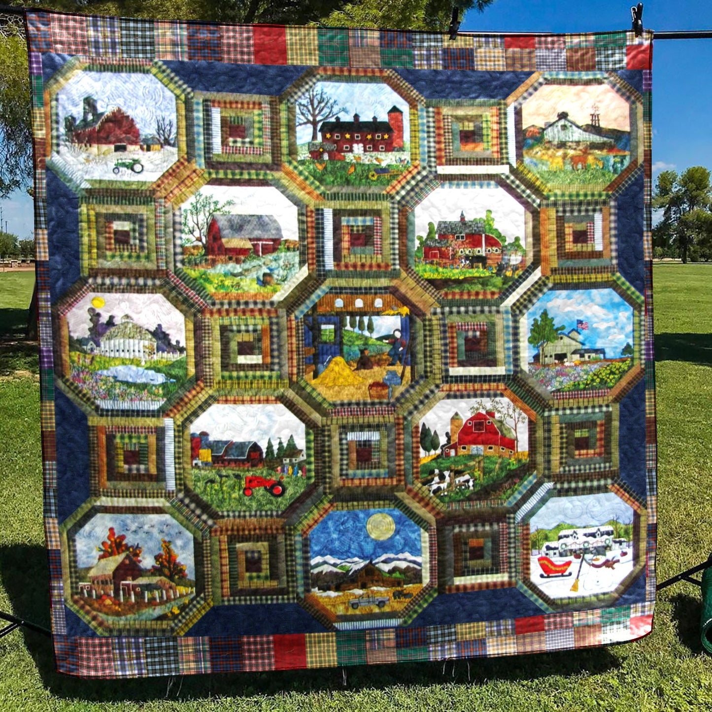 American Barn CLM2511022 Quilt Blanket