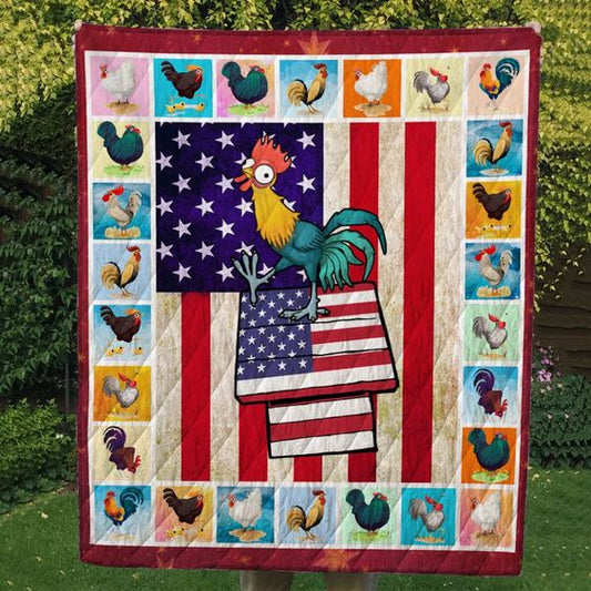 American Chicken CLP0511002Q Quilt Blanket