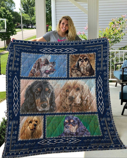 American Cocker Spaniel CLH1611065Q Quilt Blanket