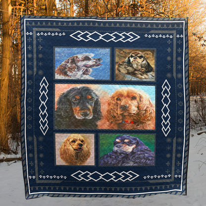 American Cocker Spaniel CLH1611065Q Quilt Blanket