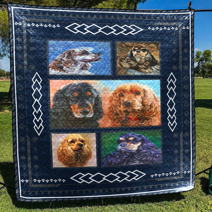 American Cocker Spaniel CLH1611065Q Quilt Blanket