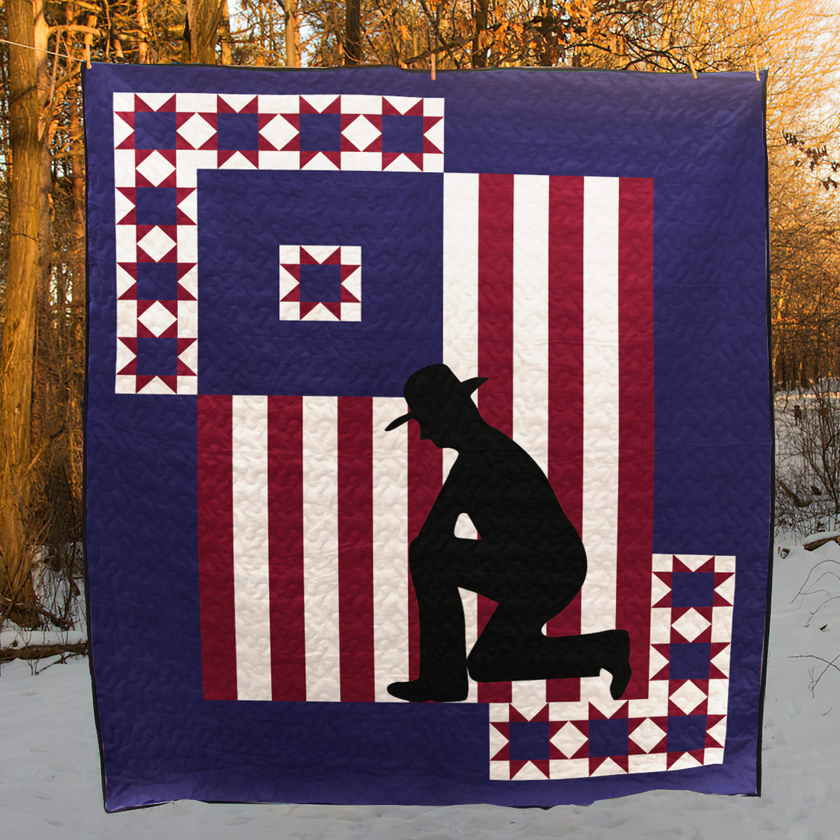 American Cowboy CLA2210008Q Quilt Blanket