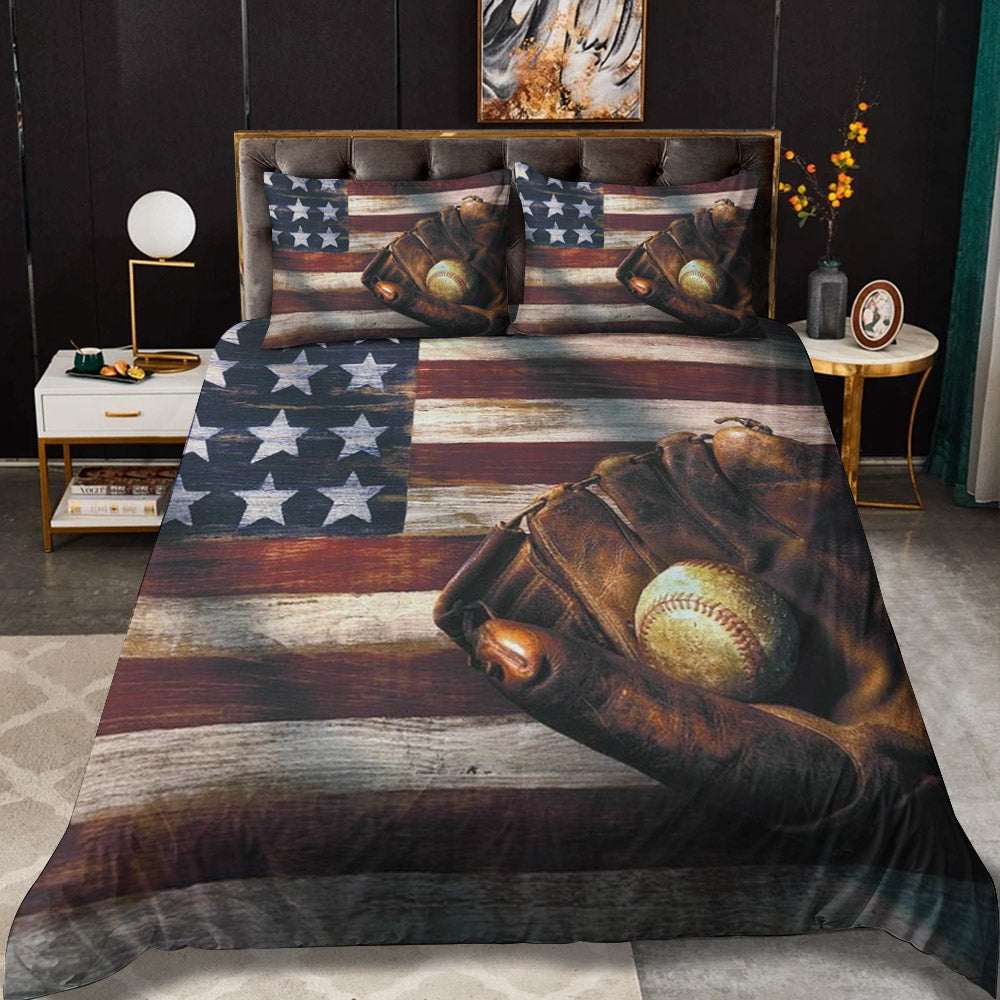 American Flag Baseball QN140801TMB Bedding Sets