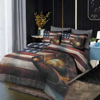 American Flag Baseball QN140801TMB Bedding Sets