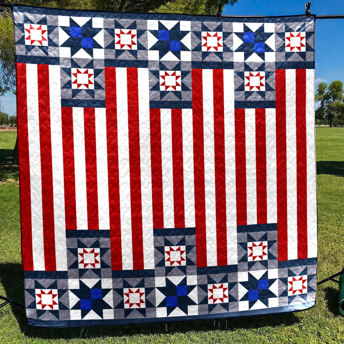 American Flag CLA1110006Q Quilt Blanket