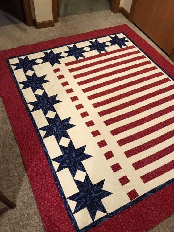 American Flag CLA1210004Q Quilt Blanket