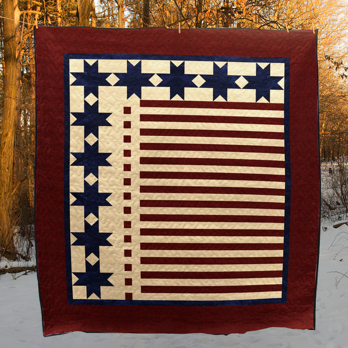 American Flag CLA1210004Q Quilt Blanket