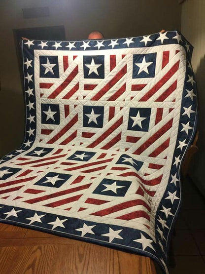 American Flag CLA1410046Q Quilt Blanket