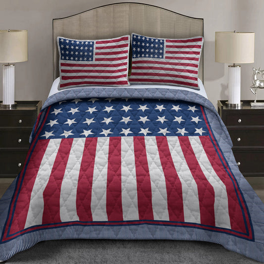 American Flag CLA3009004B Quilt Bedding Set