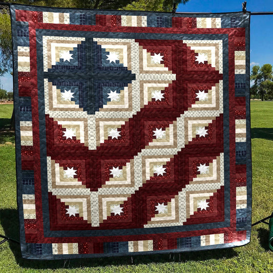 American Flag Patriotic Quilt Blanket HN100603M