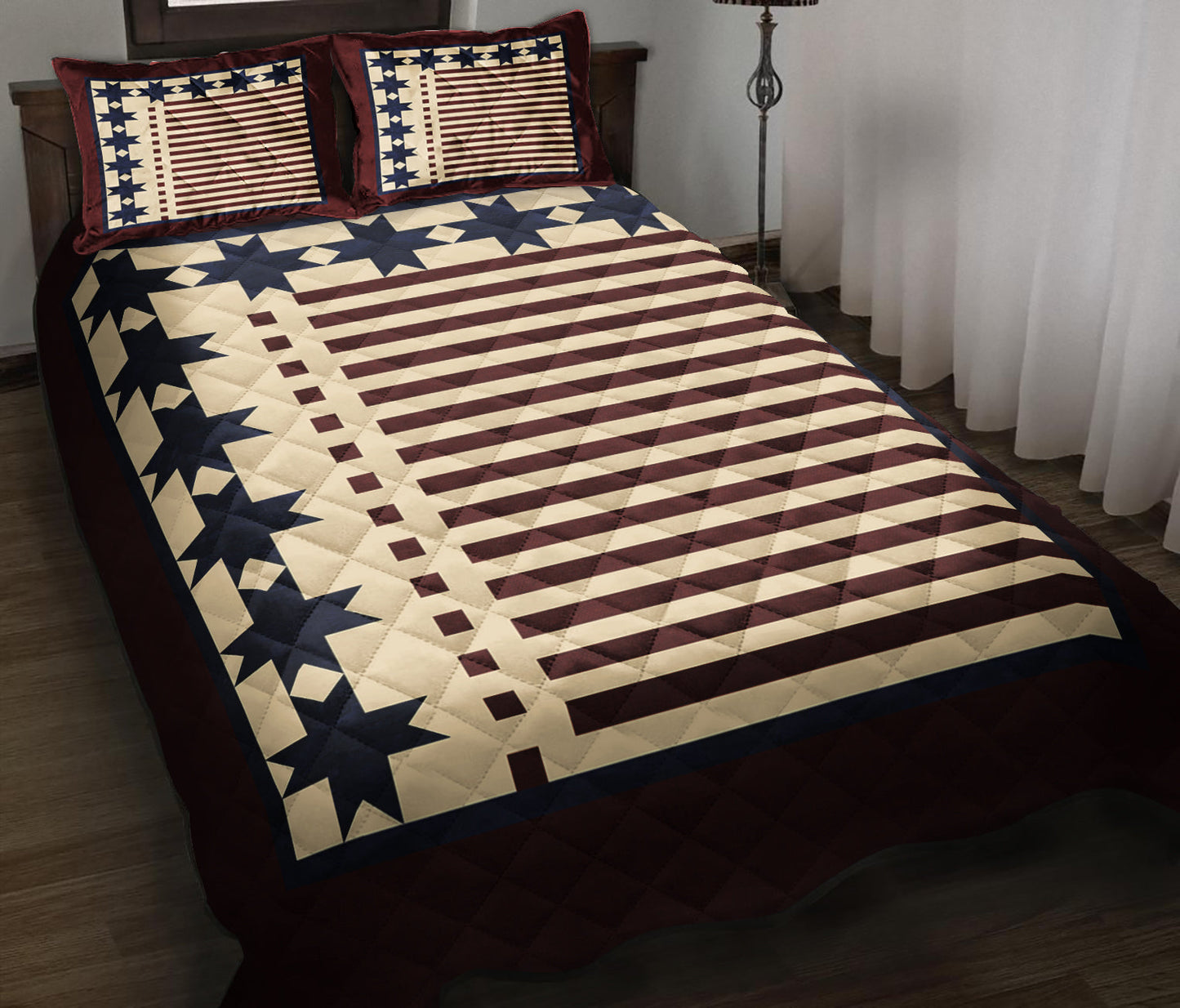 American Flag Quilt Bedding Set MN1509002