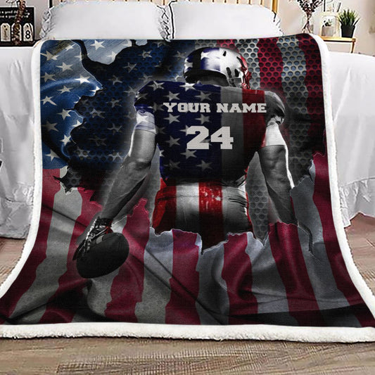Personalized American Football TM131003 Sherpa Fleece